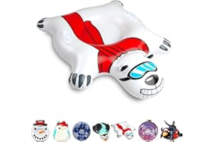 METEOR Inflatable Snow Tube Sledge Tube Winter Snow Sled Large Snow Tube for Sledding Heavy Duty Snow Tube with 2 Handles for Kids and Adults