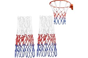 VCSJW 2 Stück Basketball Netz Wetterfest,Basketballnetz Outdoor Wetterfest,Standard Größe Nylon Basketballkorb Netze,für Standard Größe BasketballKorb,Netz für Basketballkorb Outdoor
