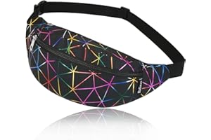 RIDIRUN Sac Banane Dames Ville De Sécurité pour Femme PU Etanche Sac de Voyage Randonnée Sacs de Sport Vélo à Dos Waist Fanny Pack Running Outdoor Ceinture de pour Gym, Jogging, Escalade