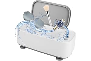 SMTFCTY Ultraschallreiniger 45000Hz, 350 ml Professioneller Ultraschallreinigungsgerät Schmuckreiniger mit mit 3 Zeitmodi für Brillen, Uhren, Ohrringe, Ringe, Halsketten, Münzen, Rasierer