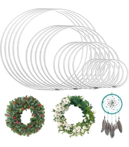 Lot De 9 Cercles Métal Noir 3 Mm - 10/15/20 Cm Pour Attrape-rêves, Macramé, DIY