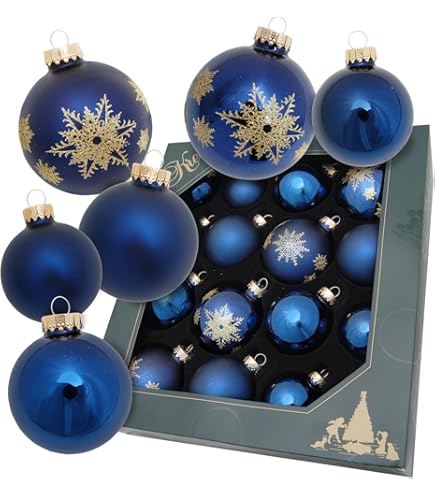 Dekohelden24 Lauschaer CBK90214 - Juego De 4 Bolas Para árbol