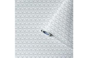 Venilia 54918 folia samoprzylepna z motywem trójkąta, motyw 3D, folia dekoracyjna, folia samoprzylepna, PCW, bez ftalanów, biała, 160 µm (grubość: 0,16 mm), Venilia 54918