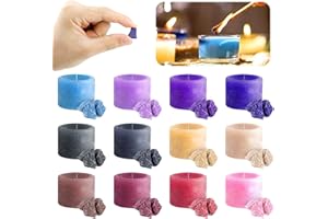 TZQFROCE 12 colores x 5 g de cera para velas, color de velas, para hacer velas, cera de cera para niños, adultos, cera de abeja, cera de palma, 12 colores