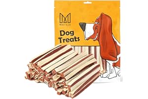 MERSJO friandises pour Chiens - 87% Haute teneur en Viande, Pas d'additifs, sans céréales ni Sucre, Friandises pour Chiens en complément Quotidien, Sandwich aux lanières de Canard moelleuses, 1000g