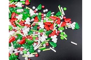 SONSMER Décorations de Noël en forme de sapin de Noël, bonhomme de neige, saupoudres de gâteaux, cupcakes, mélange vigoureux de vacances pour pâtisseries, biscuits, donuts et cupcakes (bonhomme de neige)
