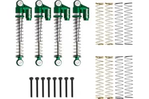 RampCrab RC Stoßdämpfer 43 mm Gewinde Tele Shocks RC Auto Dämpfer für 1/24 RC Crawler Axial SCX24 AXI90081 Deadbolt Bronco Gladiator JLU B-17 Micro Crawler Upgrade Teile(grün)
