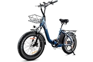 ‎HANEVEAR HANEVEAR Elektrofahrräder 20 Zoll E Bike Klapprad Pedelec 24Ah/48V Lithium-Akku | bis zu 140km, 250W Heckmotor, Hydraulische Bremse, Elektrofahrrad Trekking/City Pedelec für Damen und Herren