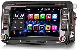 Erisin 7 Zoll 8-Kern 4GB+64GB Android 13 Autoradio mit GPS Navi Für VW Golf 5 Golf 6 T5 Touran Polo Sharan Passat Tiguan SEAT CD Player CarPlay Android Auto WiFi Bluetooth DAB+ OBD2 RDS OPS SWC USB