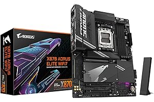 GIGABYTE X870 AORUS ELITE WIFI7 Motherboard - Supports AMD Ryzen 9000 CPUs, 16+2+2 phases VRM, up to 8000MHz DDR5 (OC), 3xPCIe 5.0, Wi-Fi 7, 2.5GbE LAN, USB 4