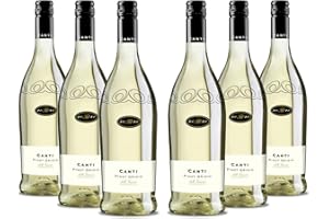 Canti - Pinot Grigio delle Venezie D.O.C., Italian White Dry Wine 12%, Fresh Flavor With a Fruity and Round Taste, 6x750 ml