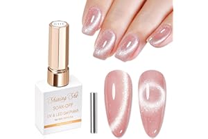 Shining She Żelowy lakier do paznokci, 15 ml, klasyczny, różowy żelowy zestaw do paznokci z magnesem, wiosenne, lato, 9D, kocie oko, brokat, lakier żelowy soak-off, UV lakier do paznokci do salonu