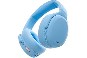 Skullcandy Crusher ANC 2 Wireless Over-Ear Bluetooth Headphones with Multi-Sensory Bass, Active Noise Cancelling, Up to 60 Hours Battery, Microphone for iPhone Android - Preppy Blue