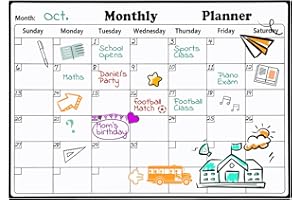 Homein Monthly and Weekly Calendar for Fridge Magnetic Whiteboard Meal Shopping Planner A3 Reusable Planner to Do List Planner Organiser for Adults and Children Ideal for Notes Reminders 43x30cm