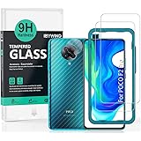 Ibywind Screen Protector for POCO F2 Pro [Pack of 2] with Camera Lens Cover, Rear Carbon Fiber Skin Cover, Including Easy Ins