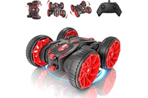 MaxTronic Ferngesteuertes Auto mit LED-Licht,360°Flip Stunt Fahrzeug,4WD Offroad Rc Auto für Kinder ab 3,Monstertruck Drinnen draußen für Junge Mädchen,Ideale Spielzeug Geschenke für Geburtstag