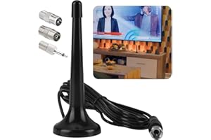 HUGFADS Antenna Radio DVB FM Telescopica con Base Magnetica, Cavo 3 metri per Digitale Terrestre, Universale per DTMB/ATSC/DVB-T2/DMB-T/ISDB-T,Ricambio di Qualità