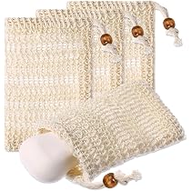 Sisal Seifensäckchen – 4er Set Natürliche Peeling-Beutel Mit Kordelzug Für Bad & Dusche