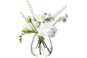 LSA International Flower Mini Table Vase H 9.5 cm Clear| 1 Unit | Mouthblown and Handmade Glass | FW27