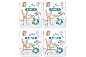 ‎BELLA BABY HAPPY bella baby Happy Pants Gr.6 Junior Extra 16+ kg, 4er Pack (4 x 19 Stück): Höschenwindeln für Kinder, Ideal beim Töpfchentraining, frei von Chlor, Parfüm und Latex