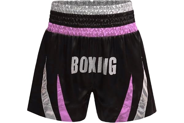 RUNQHUI Barn pojke shorts boxning Thai MMA kickboxning korta byxor sport träning fitness