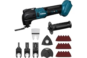 POHICOO Outil Multifonction Oscillant Sans Fil, Scie Oscillante pour Makita 18V Batterie, Multitool à 6 Vitesses Réglables, Scie Multifonction pour enlever, gratter, couper (Sans Batterie)