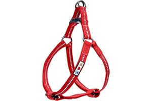Pawtitas Pettorina Cane Taglia Extra Piccola Pettorina riflettente per Cani Riciclata Pettorina Senza Tirare per Cani di Colore Rosso
