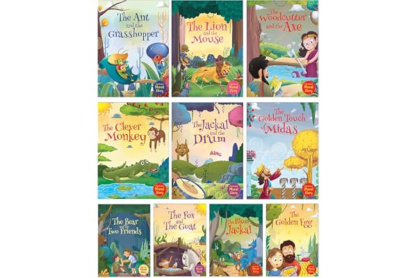 Moral Storybooks for Kids (Illustrated) with Colorful Pictures - Phonic stories - Bedtime Stories - 3 years to 6 years Old - Read Aloud to Infants, Toddlers (Set of 10 Books) Paperback 20 June 2023