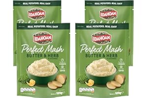GOOD FOOD COMPANY Idahoan Mashed Potato Butter & Herb Pack of 4 x 109g, Instant Mash Potato, Made in USA