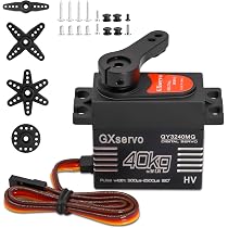 Servomoteur Digital 20kg - Servo RC Métal 180° Haute Performance - Pour Voitures 1/10, 1/8, Robots, Arduino - 2 Pièces - Étanche IP66 - 8