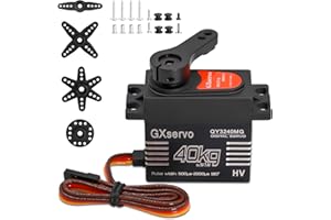 RC Digital Servo 40KG Binghe 40KG Digital Servo Motor Digital Metal Servo High Torque Metal Gear Digital Servo Waterproof for Robotics/RC Models/RC Car/Auto 1/10 1/8 Compatible with Arduino