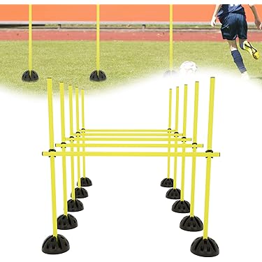 lyrlody Voetbalhorden, 5 Stuks Verstelbare Horden, Trainingshulp voor School en Vereniging, Oranje lyrlody Voetbalhorden, 5 Stuks Verstelbare Horden, Trainingshulp voor School en Vereniging, Oranje