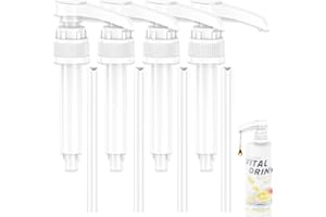 DEVANTIA Dosierpumpe Kompatibel mit Best Body Nutrition - Pumpe für 500ml/1000ml Flaschen, Sirupspender mit 4 Schläuche, Pumpspender für 28/410 Gewindebehälter Flaschen für Sirup, Shampoo (4 Stück)
