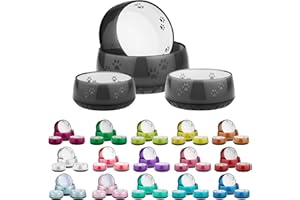 EHASO Hundenapf mit Pfötchen - Futter- und Trinknapf für kleine und große Hunde, unifarben (Schwarz, 500ml)