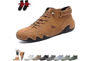 LOVEWLVNCL Botas Altas Italianas Hechas A Mano Unisex Zapatos Beck Minimalistas Al Aire Libre Zapatos Descalzos Informales Antideslizantes Transpirables for Caminar Senderismo Conducir Botas Chukka(marrón,43 EU)