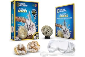 Bandai JM80572M National Geographic zestaw odkrywców - 2 geody do rozbicia - gra edukacyjna i naukowa - STEM