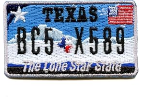 HEGIBAER Écusson thermocollant pour plaque d'immatriculation Texas USA US TX - K-43