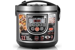 ‎FOR ME Multikocher FORME Elektrischer Reiskocher mit 11 Programmen 5L 860W LED panel Zeitsteuerung Warmhaltefunktion Multicooker