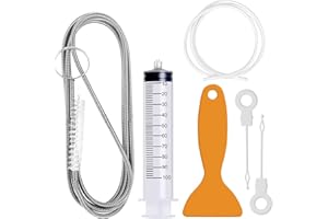 XINSHENG Set di 6 spazzole per la pulizia del frigorifero per frigorifero, utensile per la pulizia dei buchi di refrigeratore, spazzola Frigo spazzola per sbocciatura della canna (1,5 m di Long)