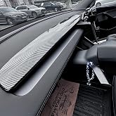 Tesla Model Y Juniper (2025+) Uyumlu &Ouml;n Panel Konsol Kaplama Seti (Parlak Karbon Fiber)