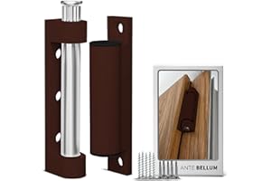 ANTE BELLUM Lot de 5 charnières de porte et de fenêtre - Charnières de porte, bande de fenêtre, ruban de rénovation, pièces de rechange, pour porte anti-insectes, ferrures à bascule (marron, 5 charnières)