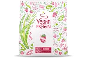 Wegański proszek białkowy | jogurt malinowy | 600 g białka w proszku | jakość premium | Made in Germany Alpha Foods