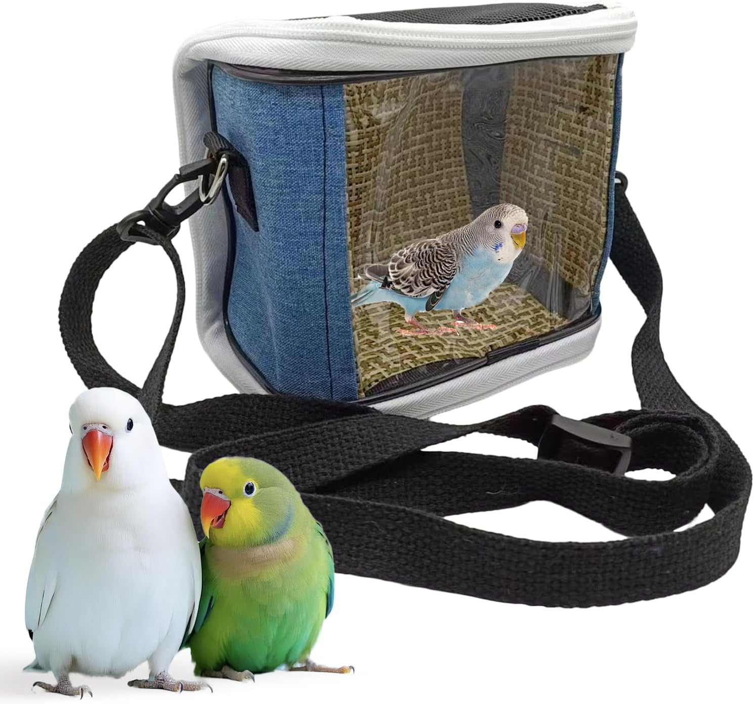 Transportín para Aves de Viaje | Jaula De Transporte Exterior para Agapornis - Jaula de Transporte Exterior para Loros | para Guacamayos Periquitos Visitas al Veterinario Paseos
