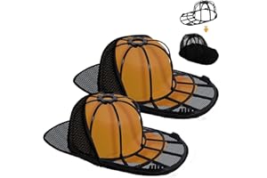 ROELLY Nettoyant pour Casquette de Baseball, Support Casquette Amovible 2 Pièces, Lave Casquette et Housse de Protection 2 en 1, pour Lave-Linge et Lave-Vaisselle (Noir)