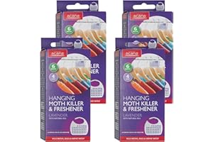 CARASELLE 4x Acana 2675-1 Hanging Moth Killer and Lavender Freshener - White (Pack of 4)