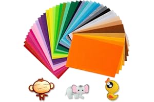 Wodasi Feltro Colorato Feltro in Fogli 40 Colori, Morbido Feltro e Pannolenci DIY Mestieri per Bambini, Fogli Feltro Colorato Set, Colorato Feltro Tessuto Fogli, Foglio di Feltro, Casuale, 20 * 30 cm