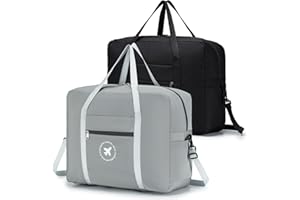 BAGROUPS 2X Easyjet Handgepäck 45x36x20 Cabin Bag Handgepäck Tasche für Flugzeug Faltbarer Reiserucksack Wasserdichtes Nylon, Herren Damen Gepäcktasche Reisekoffer