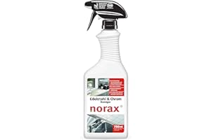 norax Edelstahl & Chrom Reiniger 750 ml - Löst hartnäckige Verschmutzungen und fettige Ablagerungen auf allen gebürsteten, polierten und glatten Edelstahloberflächen