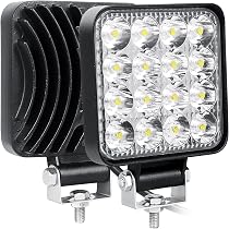 Phare LED Travail 12-24V – 4x12W, Blanc Froid 6500K, IP67 – Pour Voiture, Camion, Tracteur, Bateau – Spot & Flood