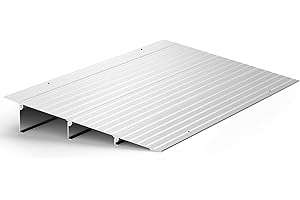 VELPAX Rampe de Seuil Hauteur 7,6 cm, Rampes de Trottoir pour Fauteuil Roulant Capacité de Charge 362,8 kg en Aluminium Rampe Modulaire Réglable pour Fauteuils Roulants, Scooters, Fauteuils Électriques